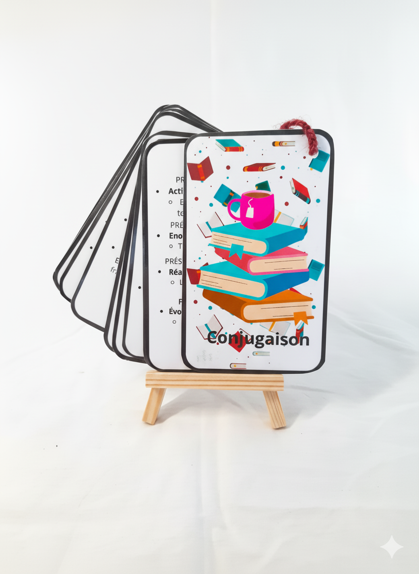 Trousseau de cartes de conjugaison française